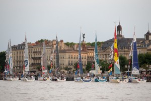 Parade d arrivee des Figaro lors de la Solitaire Urgo Le Figaro 2017 - Bordeaux le 26/05/2017
